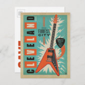 セーブザデート | OH，クリーブランド 案内ポストカード (正面/裏面)