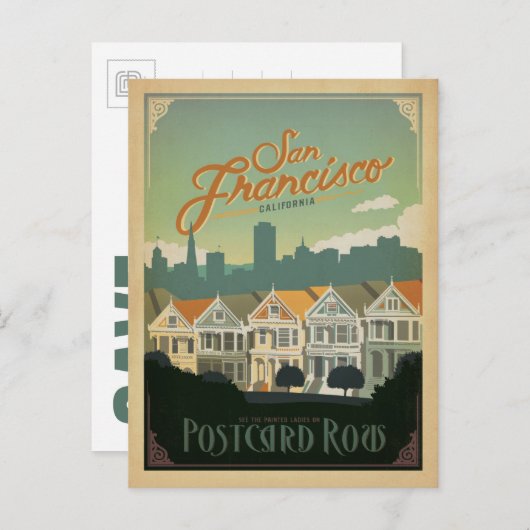 セーブザデート | San Francisco, CA – はがき行 案内ポストカード (正面/裏面)