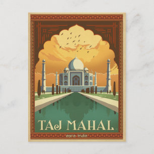 セーブザデート Taj Mahal,インド 案内ポストカード