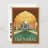 セーブザデート | Taj Mahal，インド 案内ポストカード (正面/裏面)