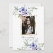 セーブザデート | Violet Anemoneフローラ 招待状 (正面)