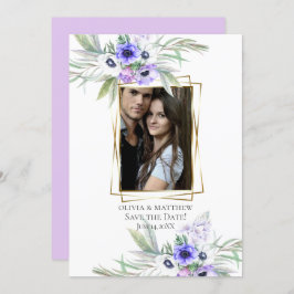 セーブザデート | Violet Anemoneフローラ 招待状