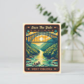 セーブザデート | West Virginia招待状はがき ポストカード (スタンド正面)