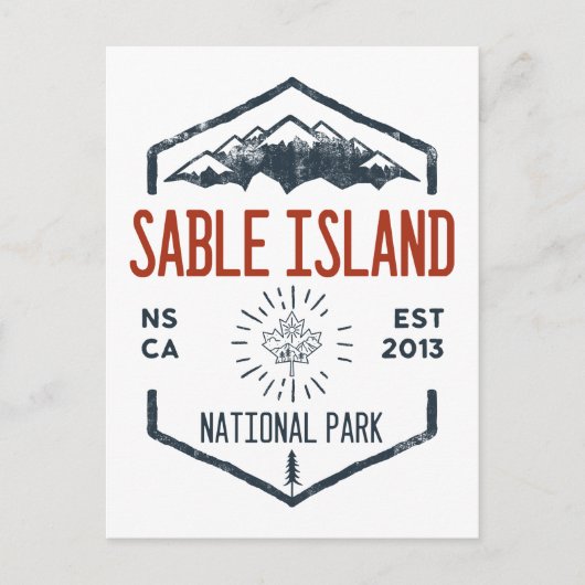 セーブルアイランドナショナルパークカナダヴィンテージ ポストカード (正面)