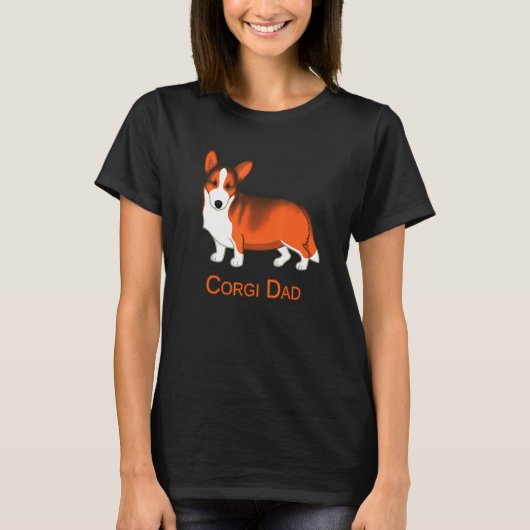 セーブルカーディガンウェルシュコーギーコルギ Tシャツ (正面)