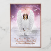 セーブルコリーエンジェル – ペットロス悔やみや弔慰フォイルカード 箔シーズンカード (正面)