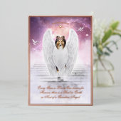 セーブルコリーエンジェル – ペットロス悔やみや弔慰フォイルカード 箔シーズンカード (立ち正面)