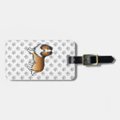 セーブルシェットランドシェプドッグマンガードッグ&文字 ラゲッジタグ (正面横)