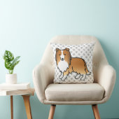 セーブルシェットランドシェプドッグ漫画の犬と手 クッション (椅子)