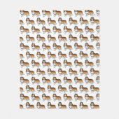 セーブルシェットランドシェプドッグ漫画の犬のパターン フリースブランケット (正面)