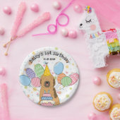 セーブルチベットテリアバースデーパーティー紙プレート ペーパープレート (パーティー)