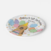 セーブルチベットテリアバースデーパーティー紙プレート ペーパープレート (アングル)