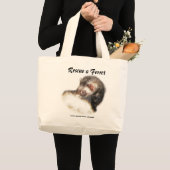 セーブルフェレット写真 ラージトートバッグ (正面(商品))