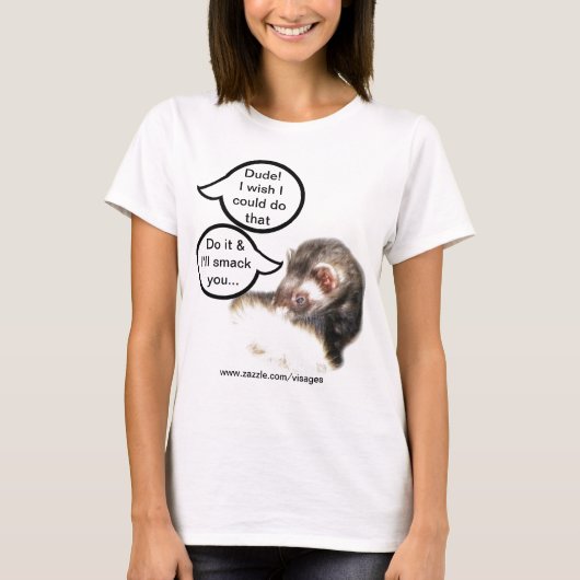 セーブルフェレット写真 Tシャツ (正面)