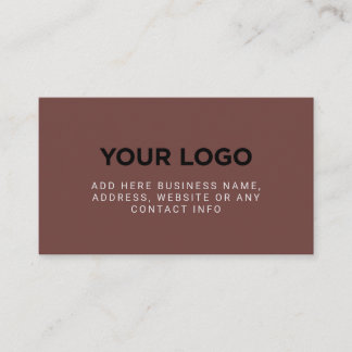 セーブルブラウン | シンプル会社のロゴ 名刺