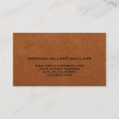 セーブルミニマルレザー金ゴールドイニシャル名刺 名刺 (裏面)