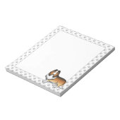 セーブルラフなコリーかわいい漫画の犬と足 ノートパッド (回転)