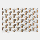 セーブルラフなコリーかわいい漫画の犬のパターン キッチンタオル (横)