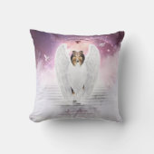 セーブルラフなコリーエンジェルドッグ天国 – ペット記念碑 クッション (正面)