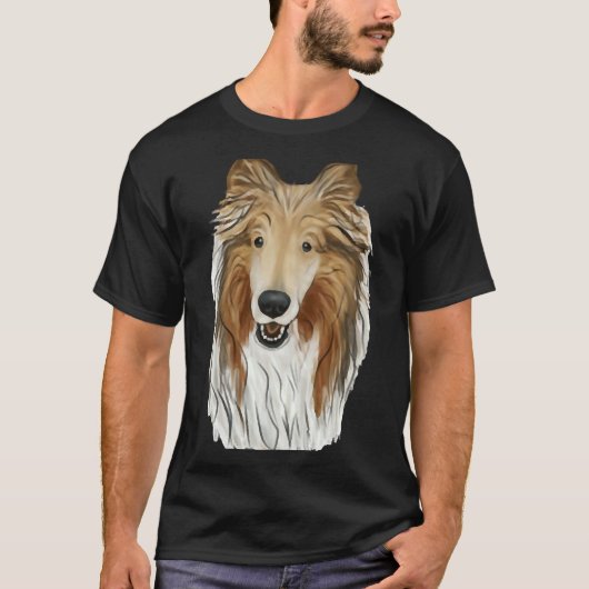 セーブルラフなコリー犬 Tシャツ (正面)