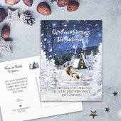 セーブルラフのコリー&ラム、魔法ホワイトクリスマス –  ポストカード