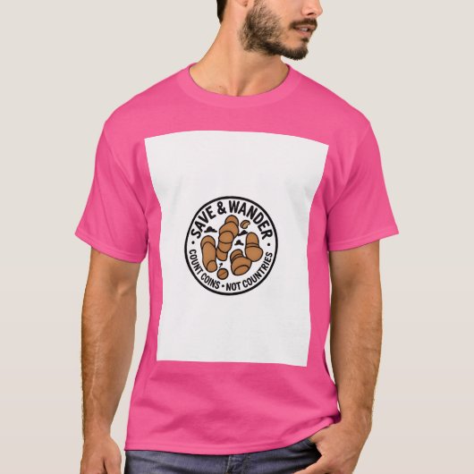 セーブ アンド ワンダー クロワッサン コイン おもしろ Tシャツ (正面)