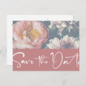 セーブ・ザ・デート案内はがきテンプレート インビテーションポストカード (正面/裏面)