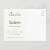 セーブ・ザ・デート案内はがきテンプレート シーズンポストカード (裏面)