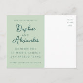 セーブ・ザ・デート案内はがきテンプレート ポストカード (裏面)