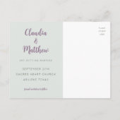 セーブ・ザ・デート案内はがきテンプレート ポストカード (裏面)