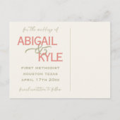 セーブ・ザ・デート案内はがきテンプレート 案内ポストカード (裏面)