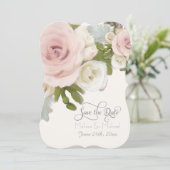 セーブ・ザ・デート案内エレガントバラ 招待状 (スタンド正面)