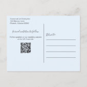 セーブ・ザ・デート案内カスタム写真QRコード ポストカード (裏面)