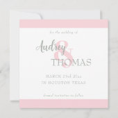 セーブ・ザ・デート案内カードと封筒 (裏面)