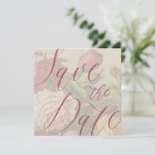 セーブ・ザ・デート案内カードと封筒 (スタンド正面)