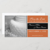 セーブ・ザ・デート案内フォトカード{Orange} セーブザデート (正面/裏面)