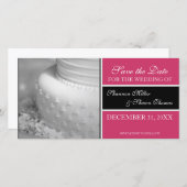 セーブ・ザ・デート案内フォトカード{Pink} セーブザデート (正面/裏面)