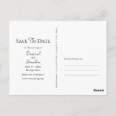 セーブ・ザ・デート案内ベイジン中国レトロ ポストカード (裏面)