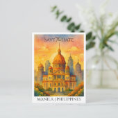 セーブ・ザ・デート案内マニラ・フィリピン ポストカード (スタンド正面)