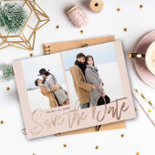 セーブ・ザ・デート案内実在フォイル見出し 箔招待状