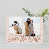 セーブ・ザ・デート案内実在フォイル見出し 箔招待状 (立ち正面)