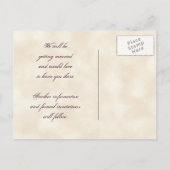 セーブ・ザ・デート案内秋ぶどう葉 案内ポストカード (裏面)