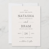 セーブ・ザ・デート案内結婚の写真カード セーブザデート (正面)