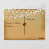 セーブ・ザ・デート案内、ひまわり ポストカード (裏面)