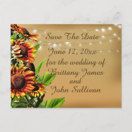 セーブ・ザ・デート案内、ひまわり ポストカード