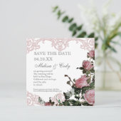 セーブ・ザ・デート案内 – トレリスバラヴィンテージ 招待状 (スタンド正面)