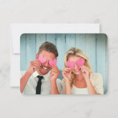 セーブ・ザ・デート案内（ピンク） 招待状 (正面)