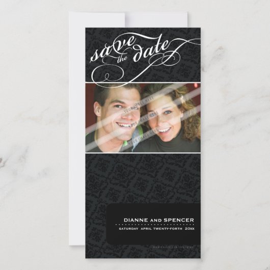 セーブ・ザ・デート案内::ファンシー文字7 セーブザデート (正面)