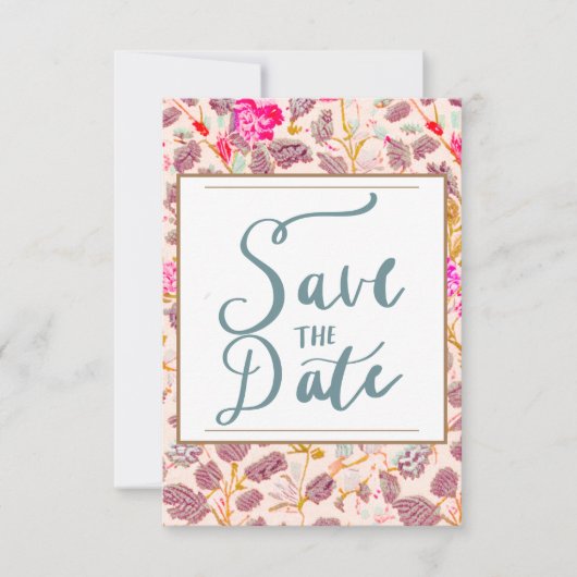 セーブ・ザ・デート案内「成長するつる植物」 招待状 (正面)