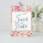 セーブ・ザ・デート案内「成長するつる植物」 招待状 (スタンド正面)